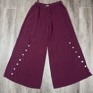 Oh My Gauze 2 pants women's M-L Dallas 100% Cotton Wide Leg Palazzo Flare